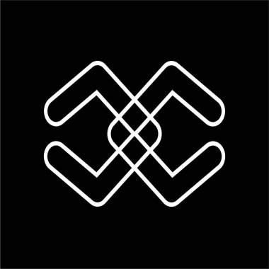 basit CC, DD baş harfleri çizgi sanat logosu