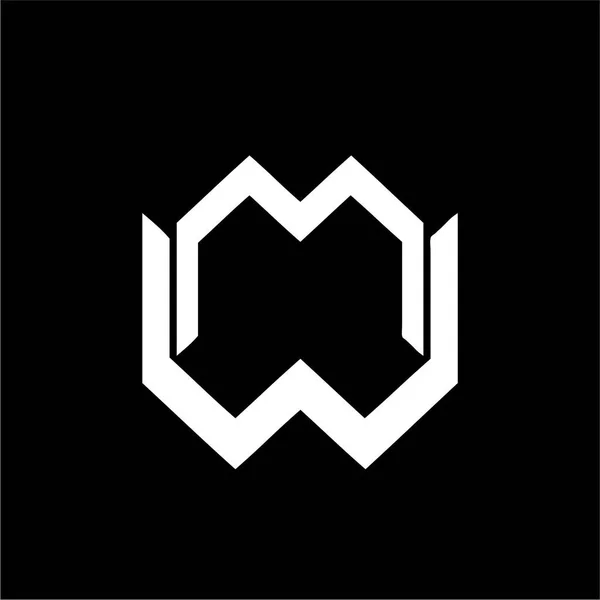 Логотип компании WM, MW, MM initials — стоковый вектор
