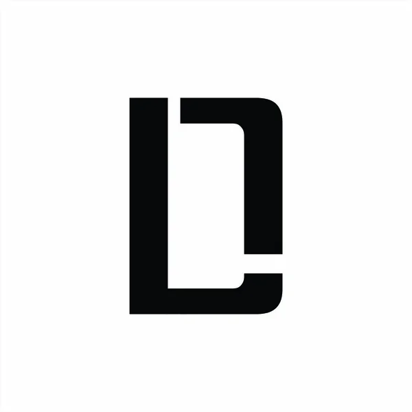 Basit ld, ll, DL, LLD, dll baş harfleri şirket logosu — Stok Vektör