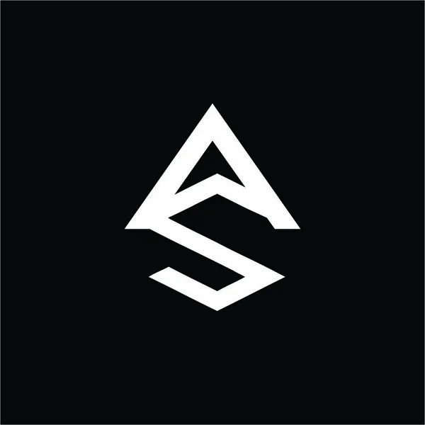 シンプルなSa, イニシャルとして会社のロゴ — ストックベクタ