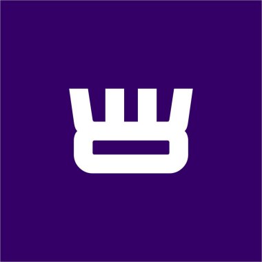 ağ bağlantısı logosu için basit düz taç sembolü