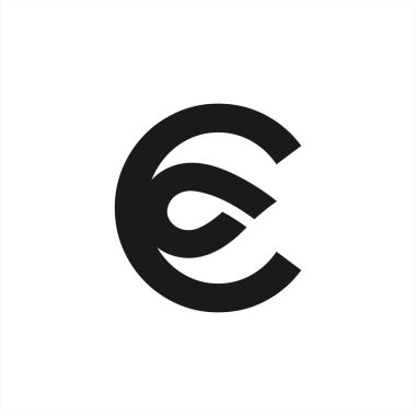 c, cp, şirket logosu için co baş harfleri geometrik daire