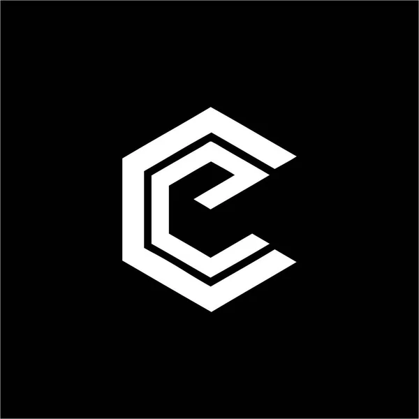 Простой логотип компании CE, CG, EC, GC initials — стоковый вектор