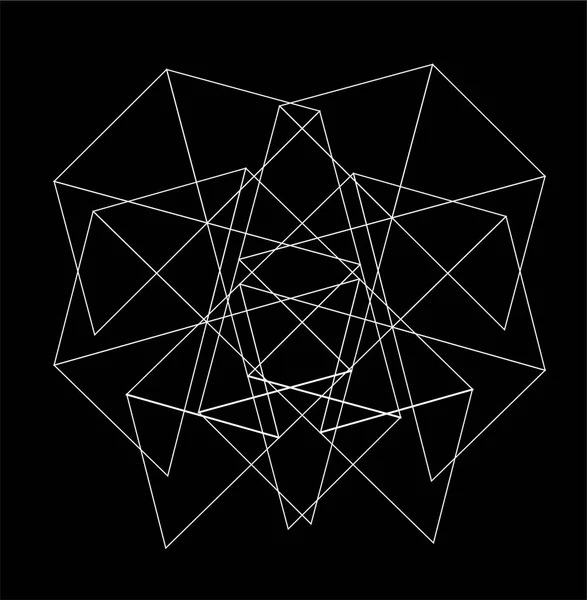 벽지 및 추상배경에 대한 삼각형 육각 형 네트워크 모양 — 스톡 벡터
