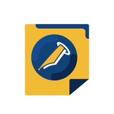 basit not ve kalem düğmesi uygulama simgesi ve logo vektörü