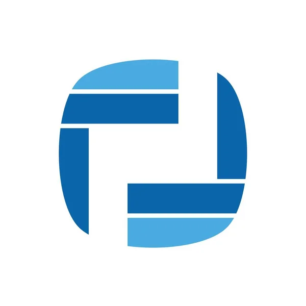 Enkel FF, FOF, FO, FNF, FNFO initialer geometriska brev företagets logotyp — Stock vektor