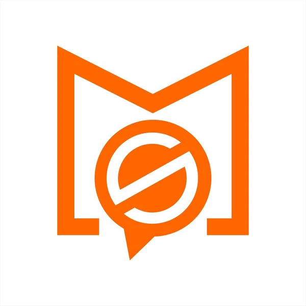 Απλό MS, SM, ΥΑΣ αρχικά εταιρικό λογότυπο — Διανυσματικό Αρχείο