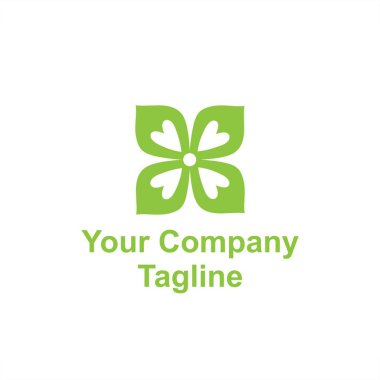 yeşil yaprak çevre vektör logosu ve simgesi