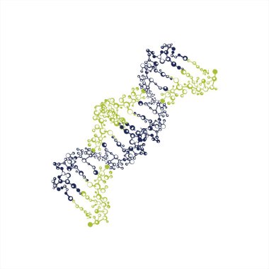 DNA sarilik biyoteknoloji gen kromozom logosu ve vektör illüstrasyonu