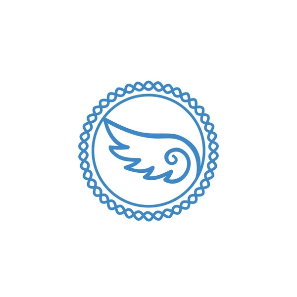 Λογότυπο Και Εικονίδιο Διανύσματος Αλυσίδας Αγγέλου Κύκλου — Διανυσματικό Αρχείο