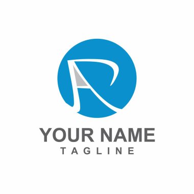 AR, A, R, AP, AIP, Hava parafları geometrik logo ve vektör simgesi