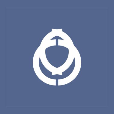 CCO, CC, COC harfleri geometrik daire logosu ve simgesi