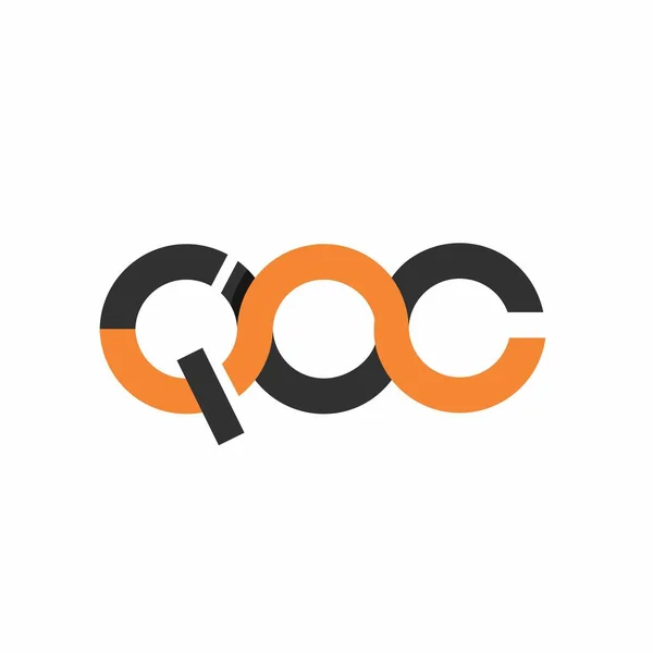 Qoc Cqoc Qpcイニシャル現代的なテクノロジーロゴとベクトルアイコン — ストックベクタ