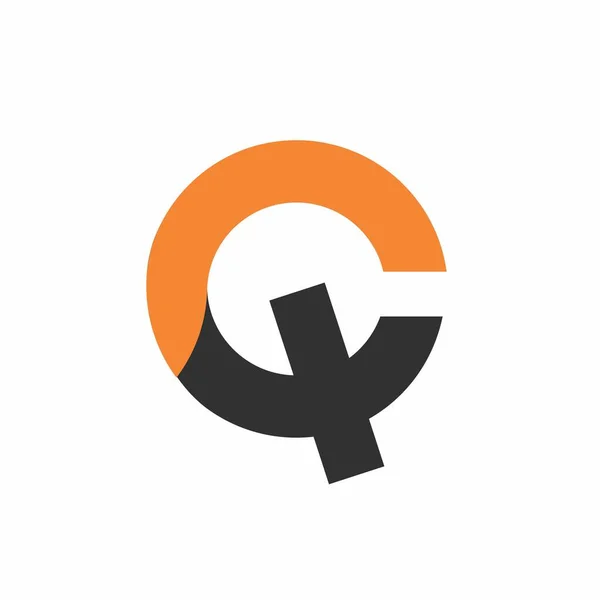 Qcイニシャル現代技術ロゴとベクトルアイコン — ストックベクタ
