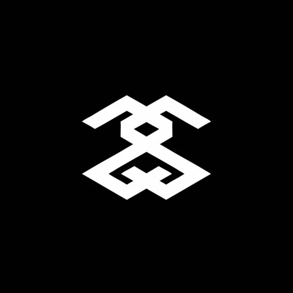 Zxs Sxz Xss Iniciales Logotipo Geométrico Vector Icono — Archivo Imágenes Vectoriales