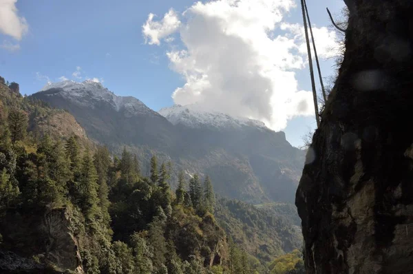 Κορυφές Των Βουνών Του Νεπάλ Απρίλιος — Φωτογραφία Αρχείου
