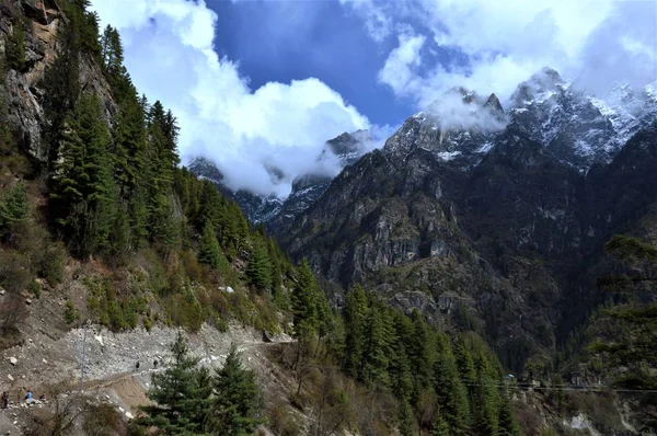 Vrcholky Hor Nepálu Duben — Stock fotografie
