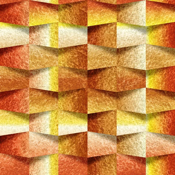 Decorative Stone Wall Orange Yellow Brick Tiles Interior Wallpaper Seamless — Stock Photo, Image