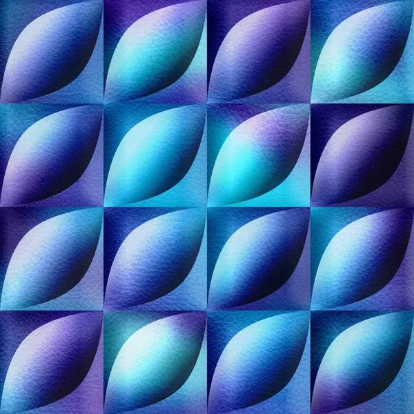 Baldosas Decorativas Abstractas Fondo Transparente Superficie Azulada — Foto de Stock