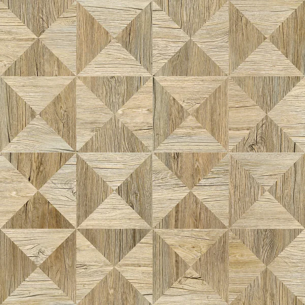 Decorative Pyramids Stacked Seamless Background Coffered Paneling Wood Texture — Stock Photo, Image