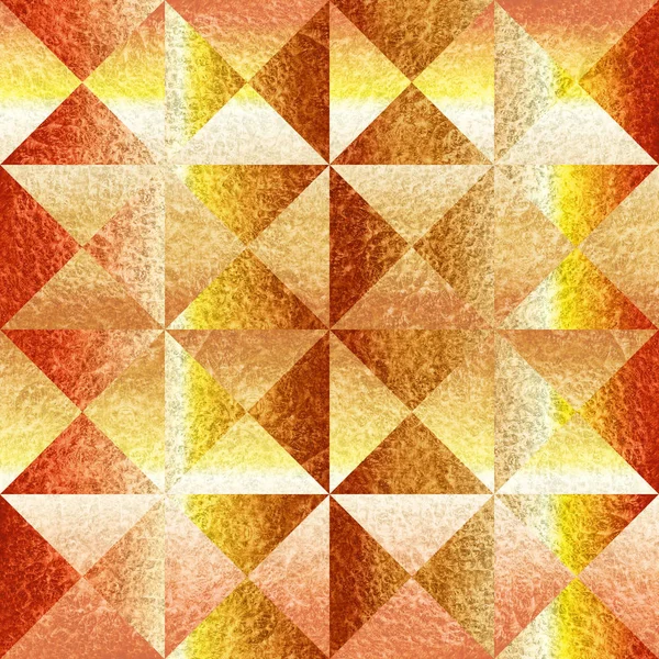 Decorative Pyramids Stacked Seamless Background Coffered Paneling Orange Yellow Surface — Stock Photo, Image