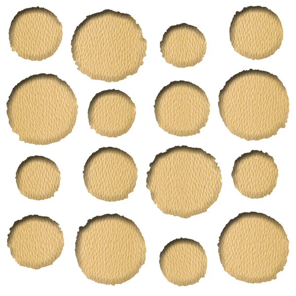Circular decorative pattern - Decorative circular shape, Wallpaper texture background - Continuous replication, Fine natural structure - White Oak wood texture
