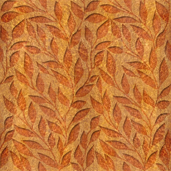 柑橘類の葉-内部の壁の装飾-シームレスなテクスチャ — ストック写真