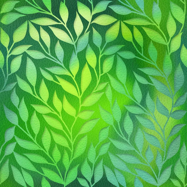 Gałązki z liśćmi cytrusowymi - wzór dekoracyjny - bezszwowe tło — Zdjęcie stockowe
