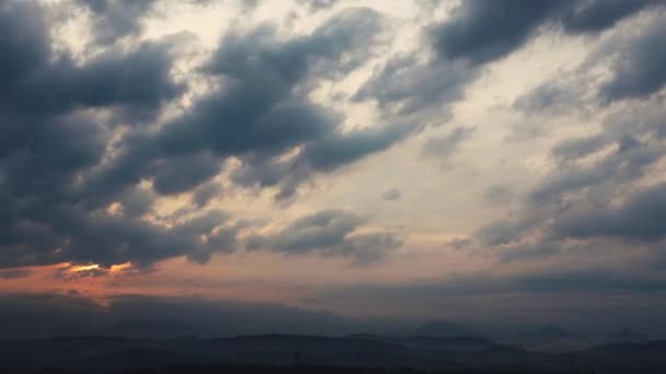 Gyönyörű Kék Felhők Háttér Égi Felhők Égbolt Felhőkkel Időjárás Természet — Stock videók