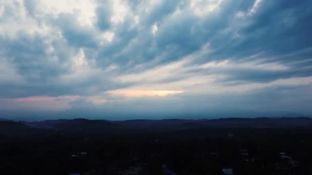 Krásná Modrá Obloha Mraky Pozadí Mraky Obloha Mraky Počasí Příroda — Stock video