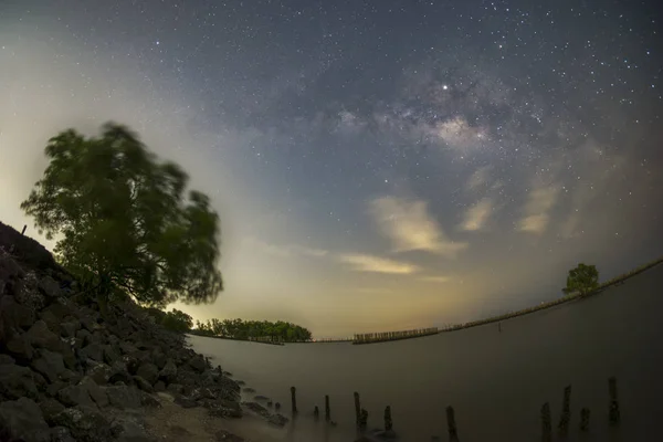 Samanyolu'nun merkezi, Lagün Bulutsusu'na bakan, Trifid N — Stok fotoğraf