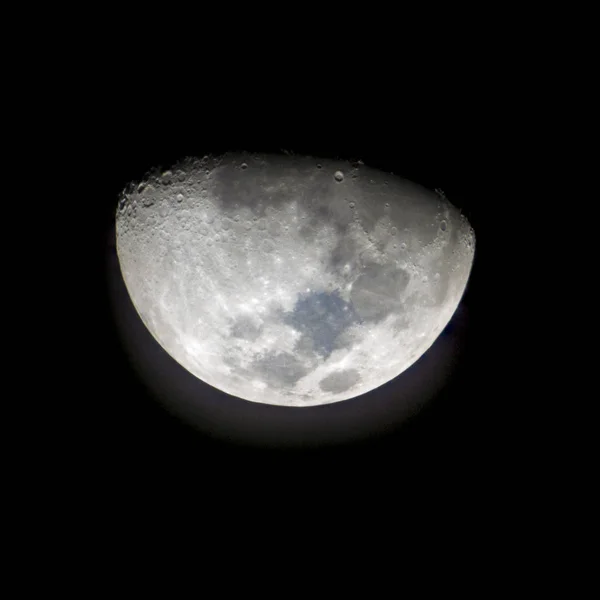A lua após o primeiro trimestre por 2 dias e tomado enquanto o — Fotografia de Stock
