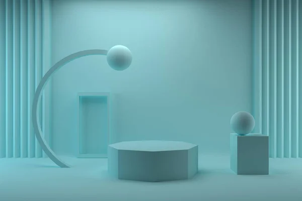 3d render, soyut geometrik arka plan, minimalist ilkel