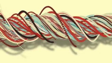 3d hareket,3d işleme, soyut geometrik arka plan, daire nokta çizgisi bir çizgi içine birlikte bir ip yumuşak tonları halinde birlikte döndürün