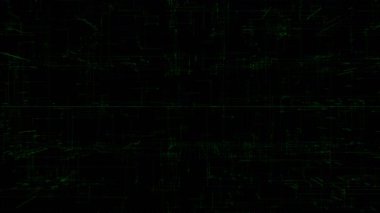 3d illüstrasyon, 3d render, soyut geometrik arka plan, yeşil çizgi teknolojisi, mimari tasarım şeması, Büyük Veri bağlantısı