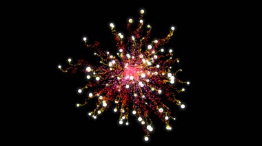 3d illüstrasyon, top daire, küçük top, serbest hareket merkezinden dışarı kırma ve parçacıklar yayılmasına izin.