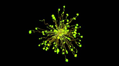 3d çizimler, Küçük yeşil yapraklar gibi Serbest form lu bulutların hareketi,