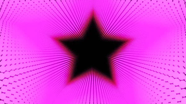 大粉红色的圆点排列在行它放在一起 直到它是一个星管 — 图库照片