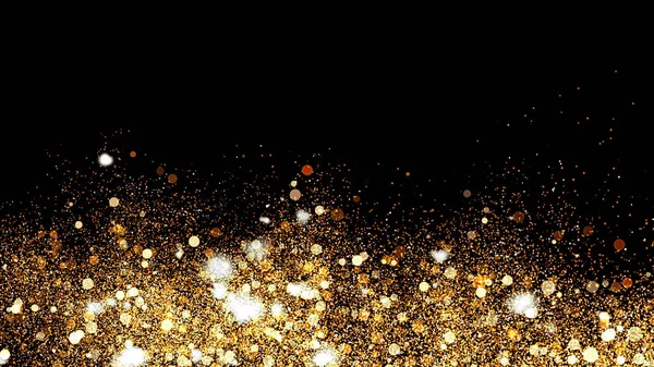 Инсталляция Маленькая Золотая Пыль Графика Огненных Вспышек Огненных Точек Желто — стоковое фото