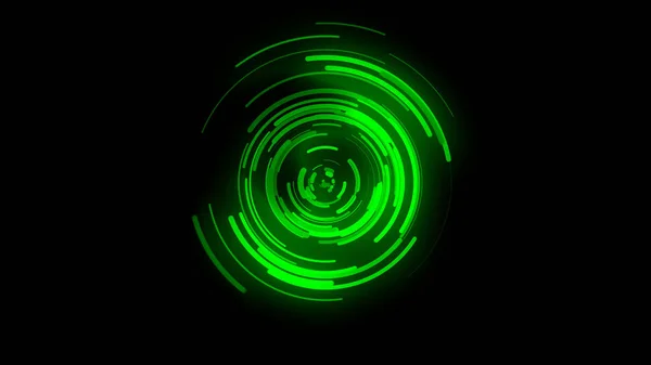 3Dアニメーション背景 緑の曲線の動き 曲線が分布し 信号伝送 — ストック写真
