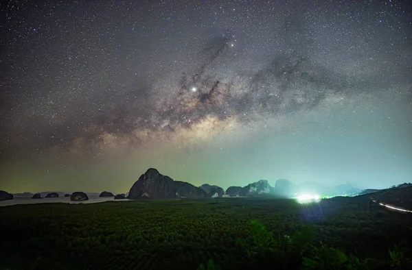 Samanyolu Üzerinde Khao Klang Talay Samed Nang Nee Phang Nga — Stok fotoğraf