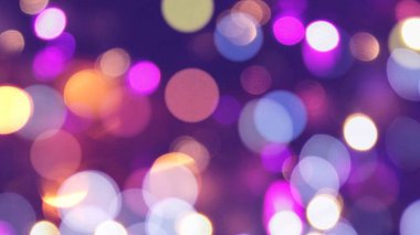 Renkli Bokeh ışıkları parti diskosu parlak mercek parlamaları