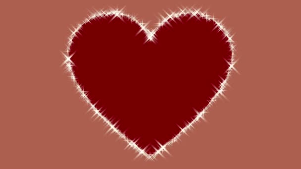 Kalp Aşkı Tatlım Arka Plan Parıltısı — Stok video