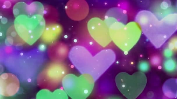 Bokeh Lente Bagliore Luci Sfocate Cerchi Colorati Animazione Movimento — Video Stock