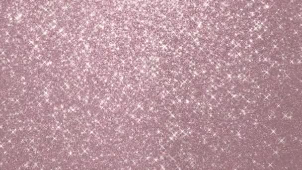 Stardust Sprankelende Roze Glitter Sterren Achtergrond — Stockvideo