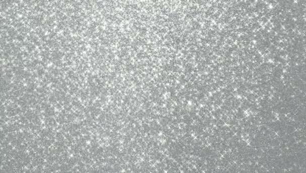 Silver Glitter Sparkling Brilliant Background Animation — Stock Video