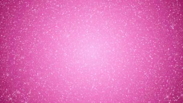 Stardust Sparkling Pink Glitter Stars Background — Stock Video