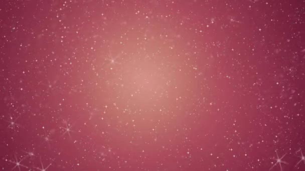 Stardust Musujące Różowy Brokat Gwiazdy Tło — Wideo stockowe