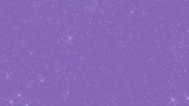 Sternenstaub Funkelt Lila Glitzernde Sterne Brillanten Hintergrund — Stockvideo