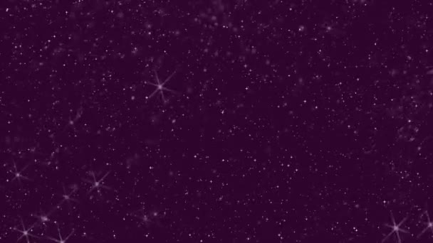 Stardust Espumante Roxo Brilho Estrelas Brilhante Fundo — Vídeo de Stock